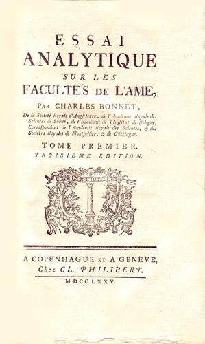 Essai analytique sur les facultés de l'âme BONNET (Charles) [Bon] [Couverture rigide]