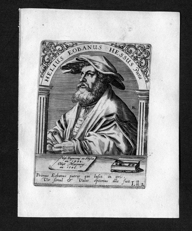 Helius Eobanus Hessus (14881540). Humanist, Dichter. Portrait. von Bry