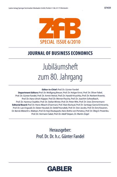 Jubiläumsheft zum 80. Jahrgang - Günter Fandel