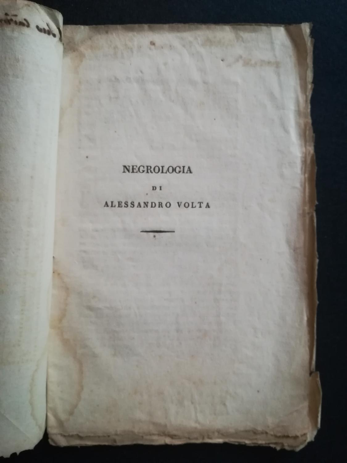 1827 Ottimo Poletti Non censito in ICCU Necrologia di Alessandro Volta 