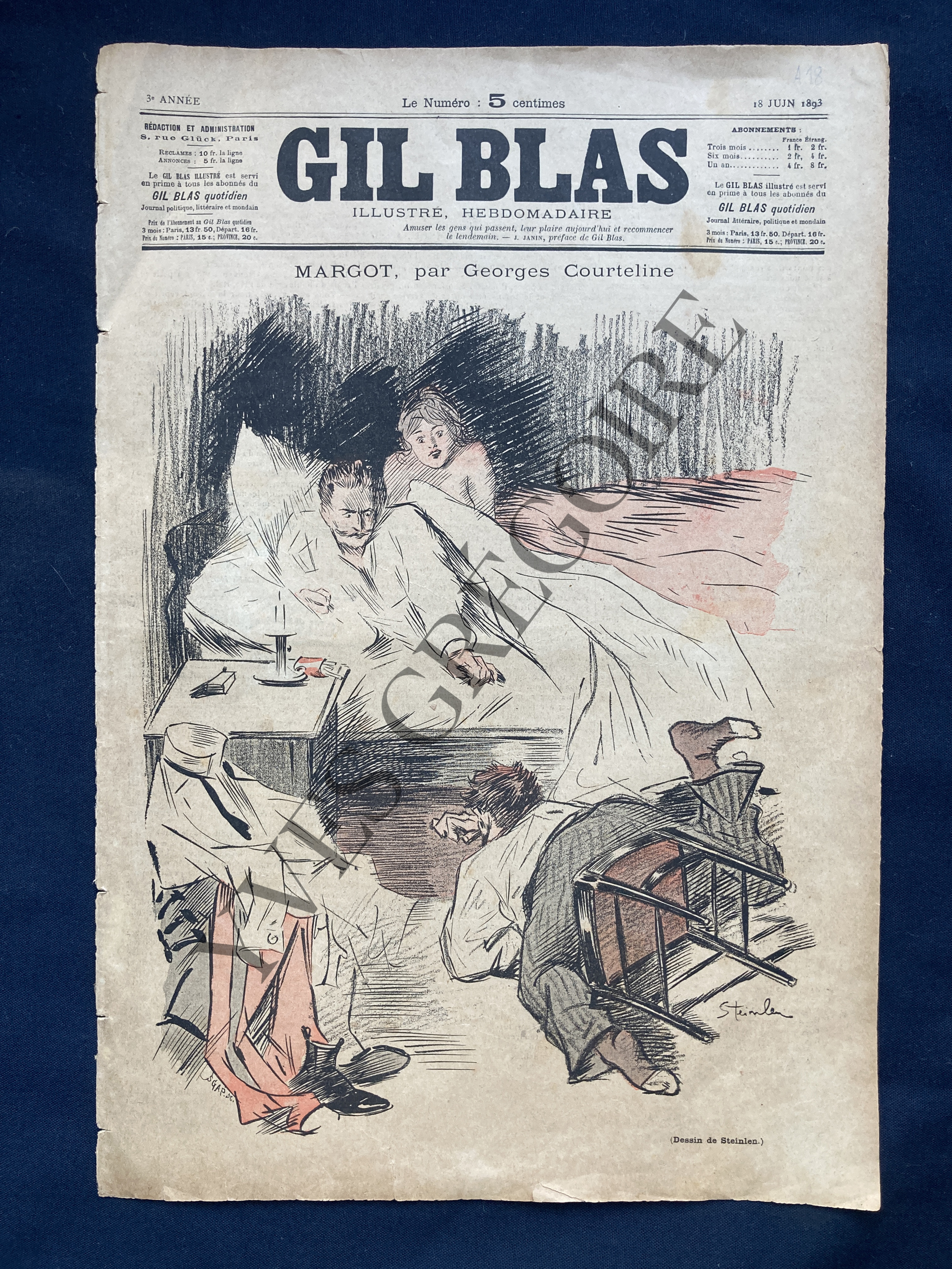 GIL BLAS-18 JUIN 1893 [Bon] [Couverture souple]