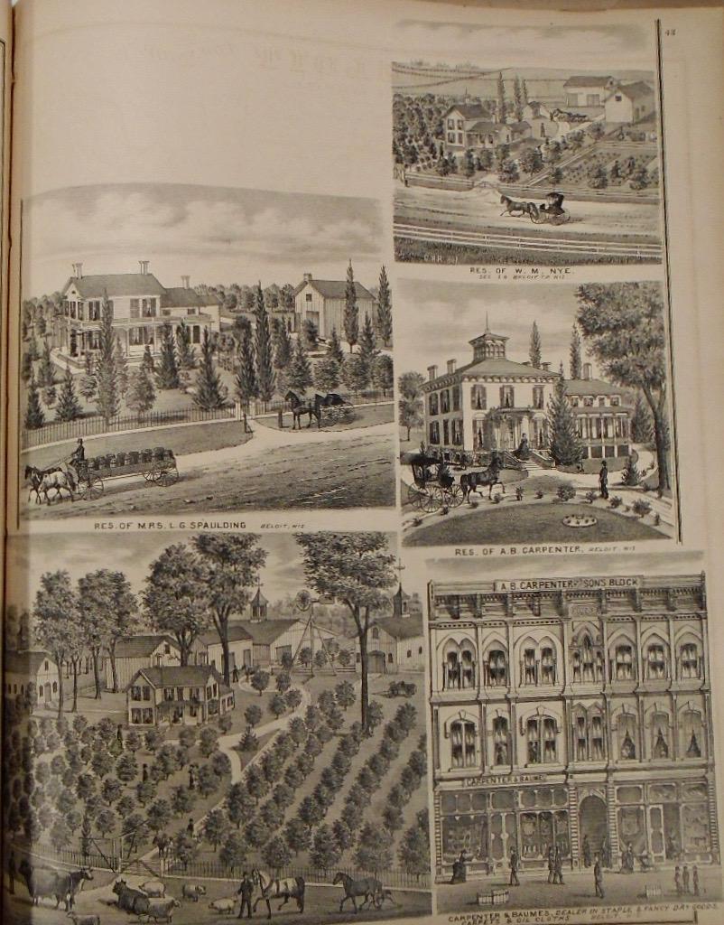 Map of Beloit Township, Wisconsin by KRAUSE, Frank (1873) Yesterday