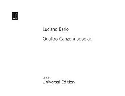 Canzoni popolari für Singstimmeund Klavier (it) - Luciano Berio