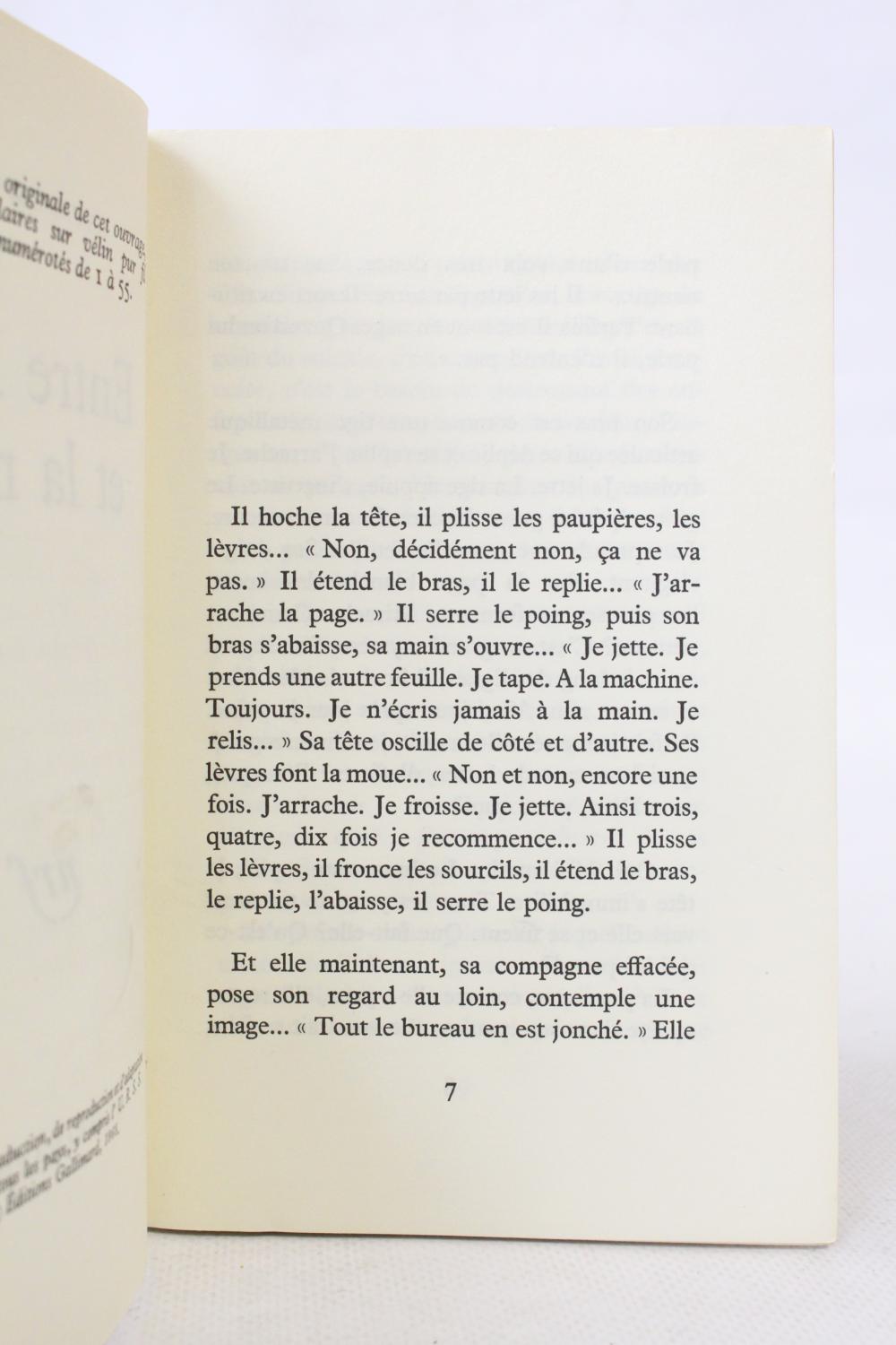 Entre la vie et la mort by SARRAUTE Nathalie: couverture souple (1968 ...