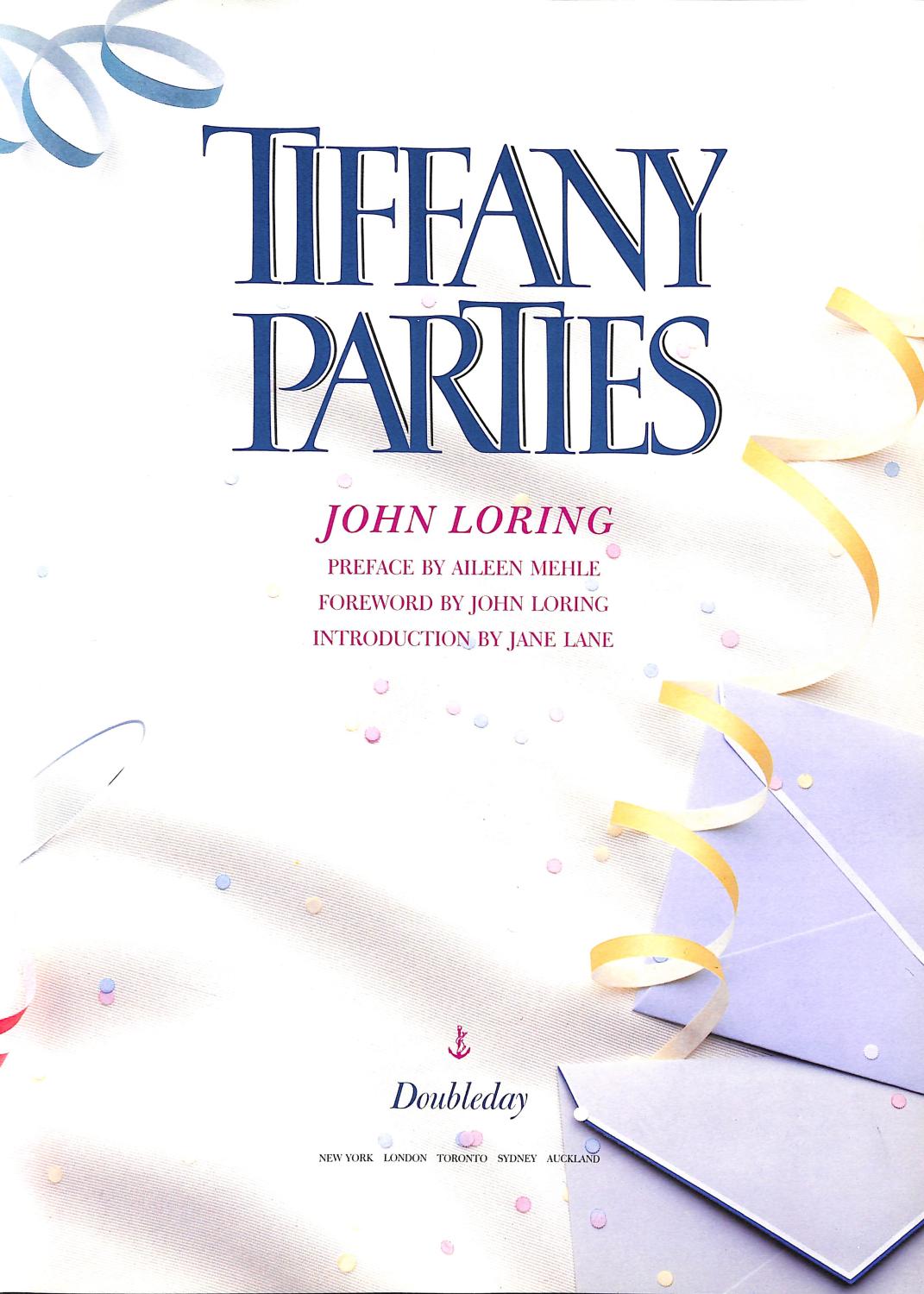 数量限定セール  John: LORING, by Parties Tiffany Fine 1st (1989) Hardcover 洋書