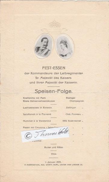 KAISERZEITMILITÄR, Kommandeure der Leibregimenter Sr. Majestät des