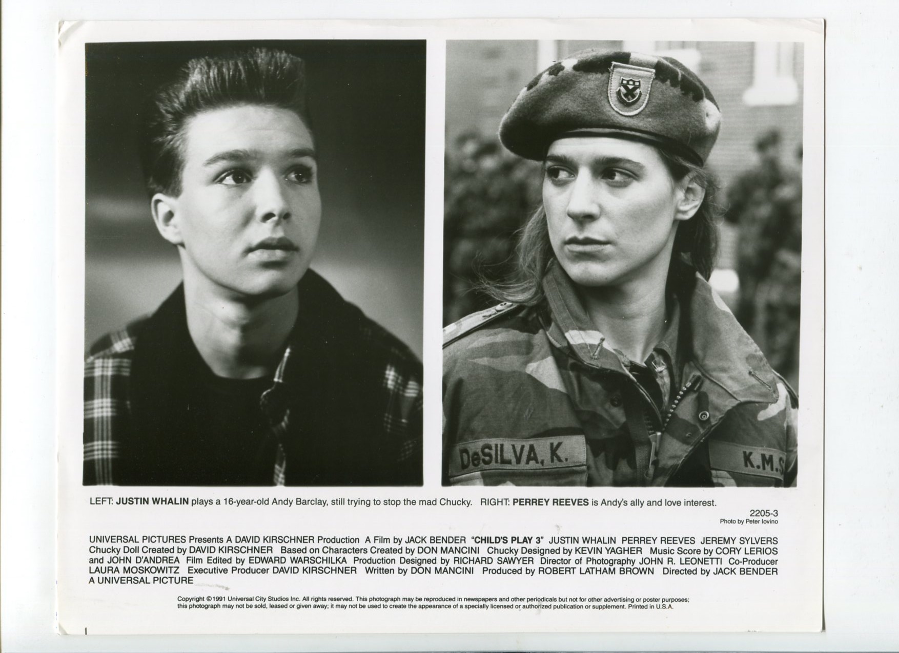 Child's Play 3Justin Whalin and Perrey ReevesB&WStill Photograph