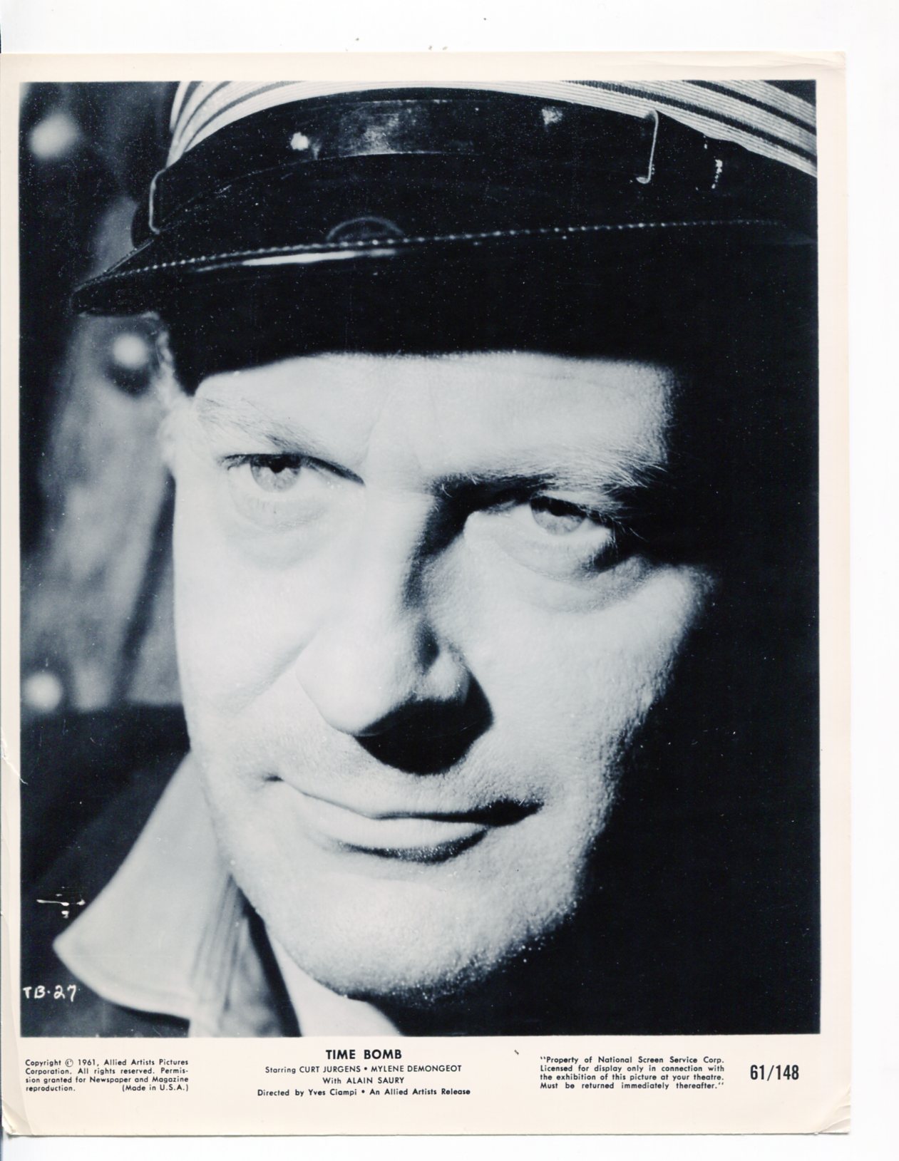 Time Bomb-Curt Jurgens-8x10-B&W-Promo-Still: Photograph | DTA Collectibles