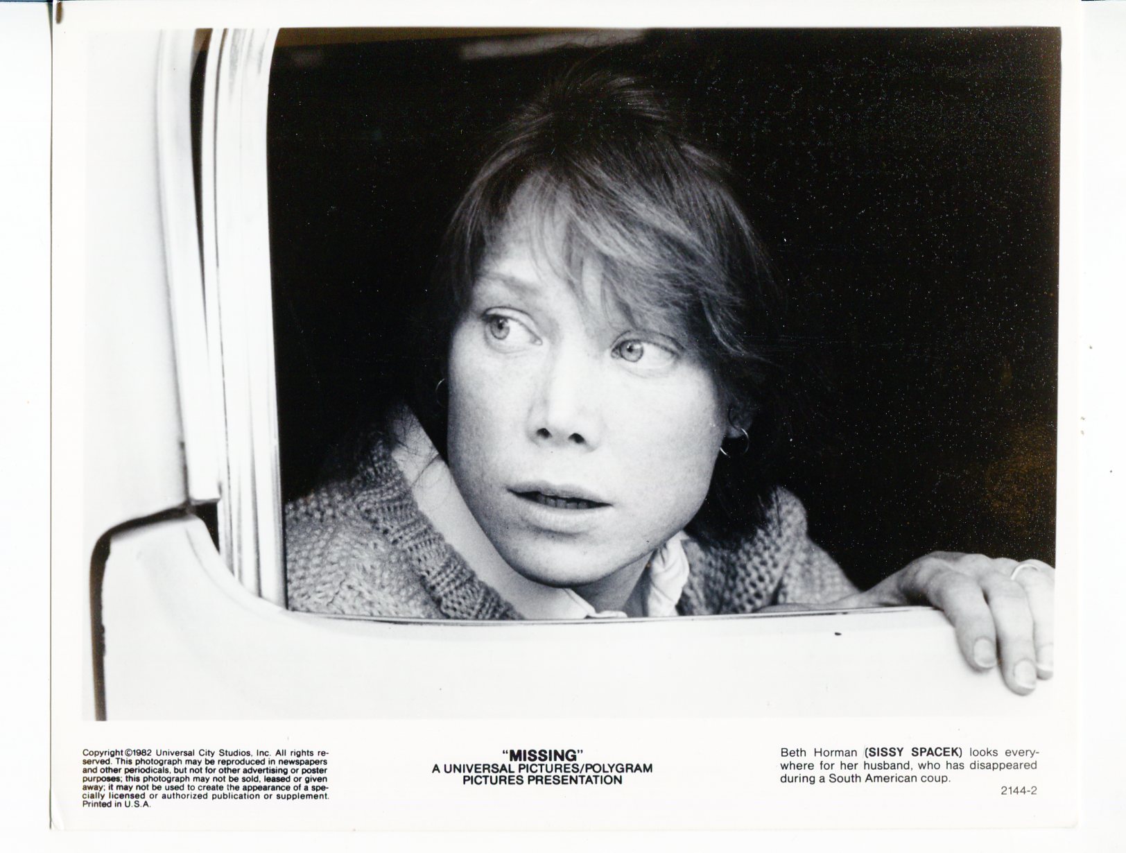 Missing Sissy Spacek X B W Still Photograph Dta Collectibles