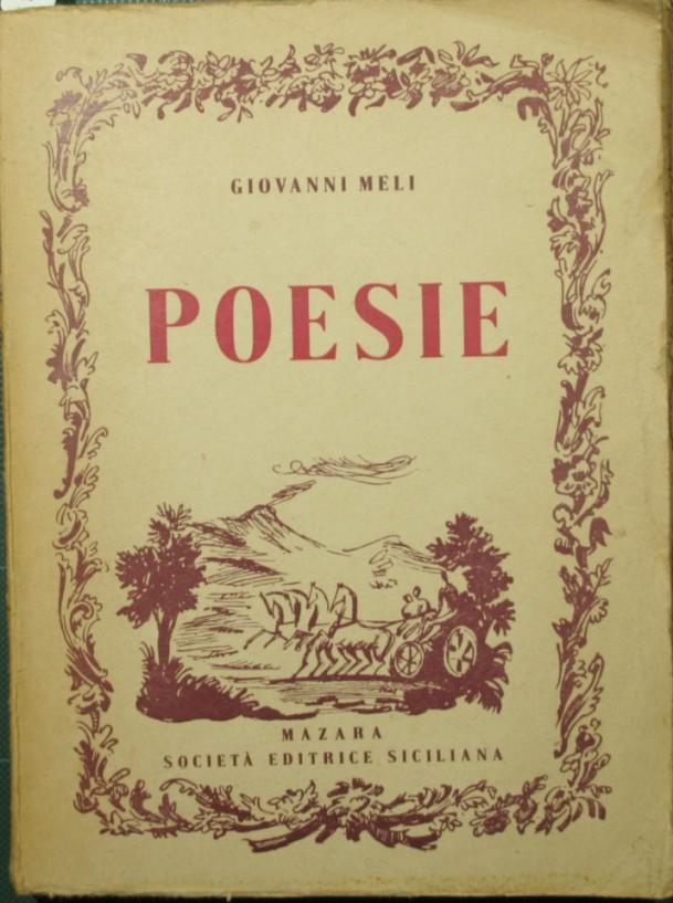 Poesie Da Meli Giovanni 1947 Antica Libreria Srl