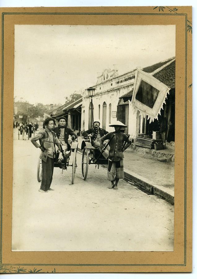 Vietnam French Tonkin Pulled Rickshaw Colonial Empire Old Photo 1890 by ...