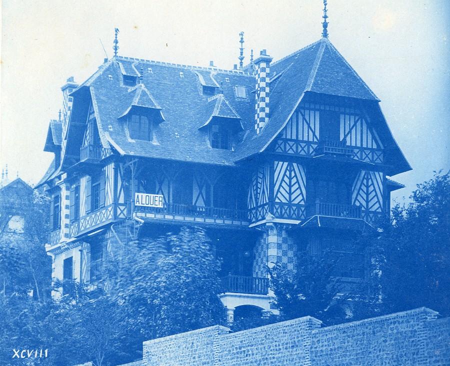 France Normandy New Halftimbered House For Rent Sign Old Photo