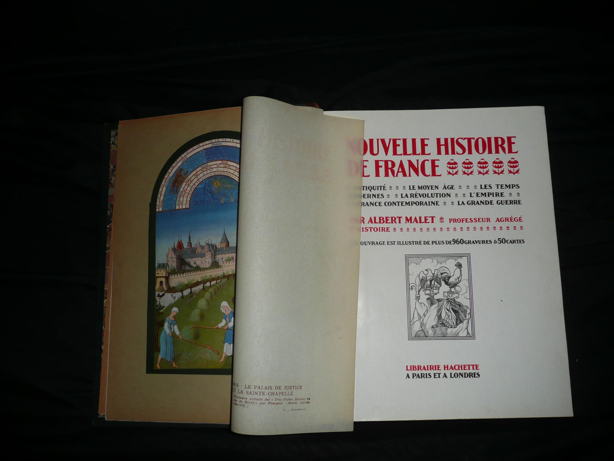 Histoire De France Illustrée ,1922, Edition Luxueuse Relié Plein Cuir ...