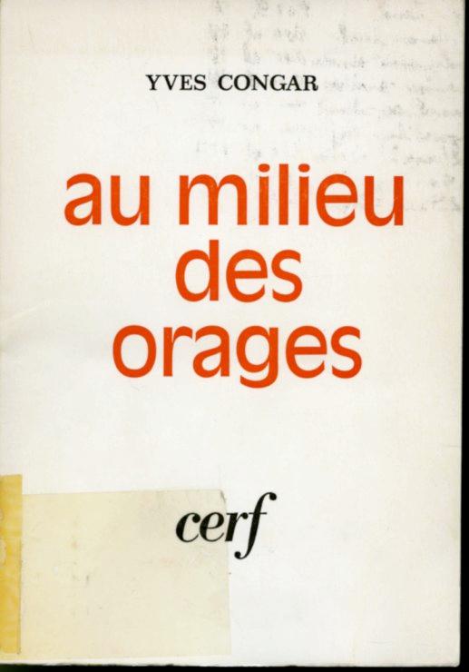 Au milieu des orages - Yves Congar