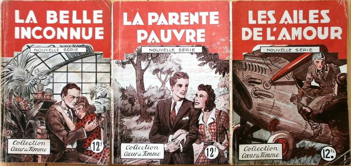 Collection COEUR DE FEMME - Nouvelle série - 3 titres - N° 101, 102, 112. Collection Coeur de Femme / AUM (Jean d'), Yvan BROSTÈNE, Jane de MAGNY. [