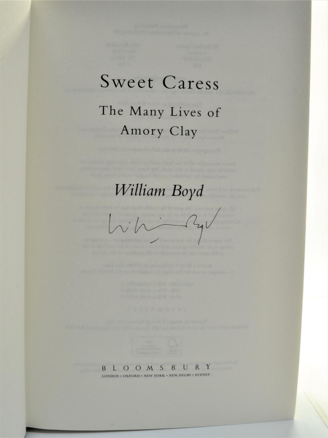 Sweet Caress by Boyd, William: Fine Hardcover (2015) First Edition ...