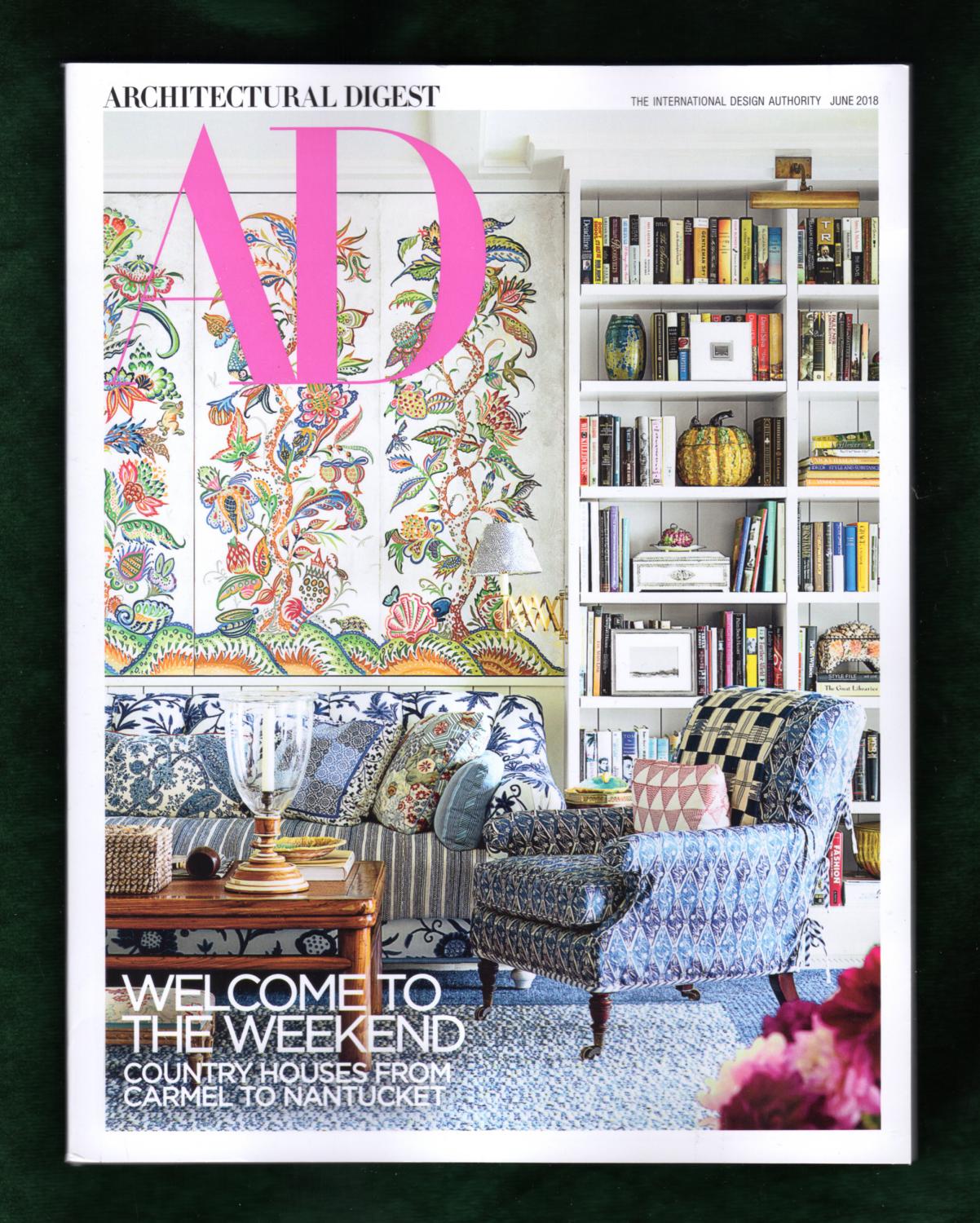 Architectural Digest June, 2018. to the Weekend. Carmel