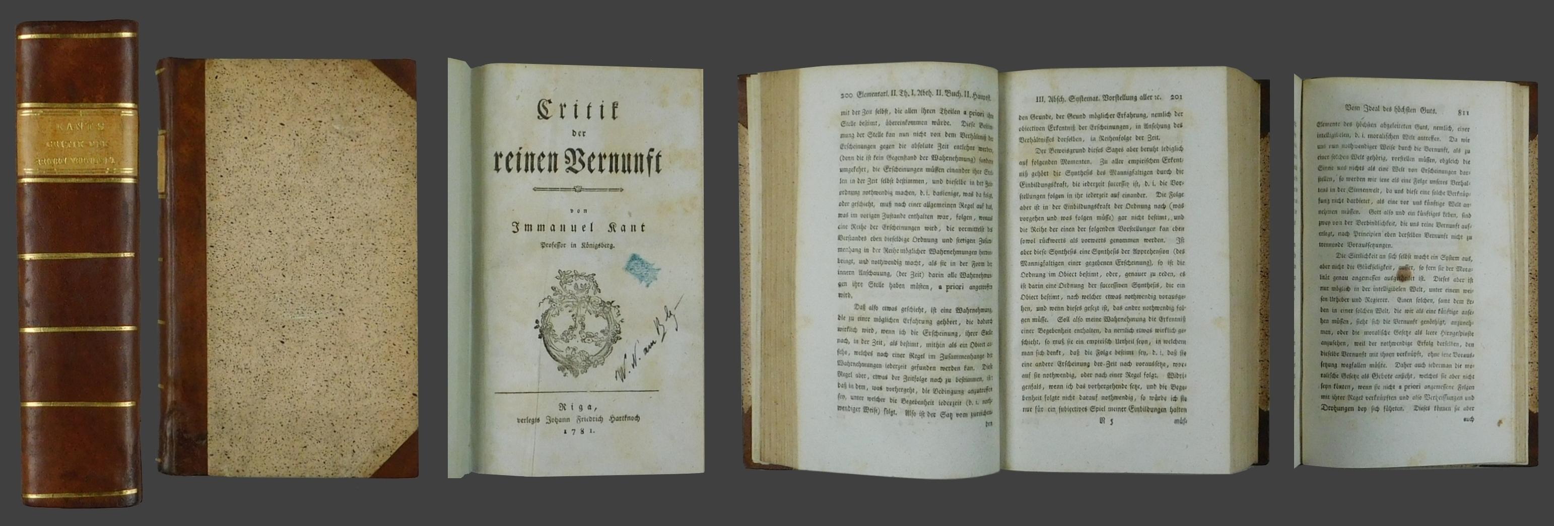 Critik Der Reinen Vernunft Von Kant Immanuel 1781 Daniel Thierstein