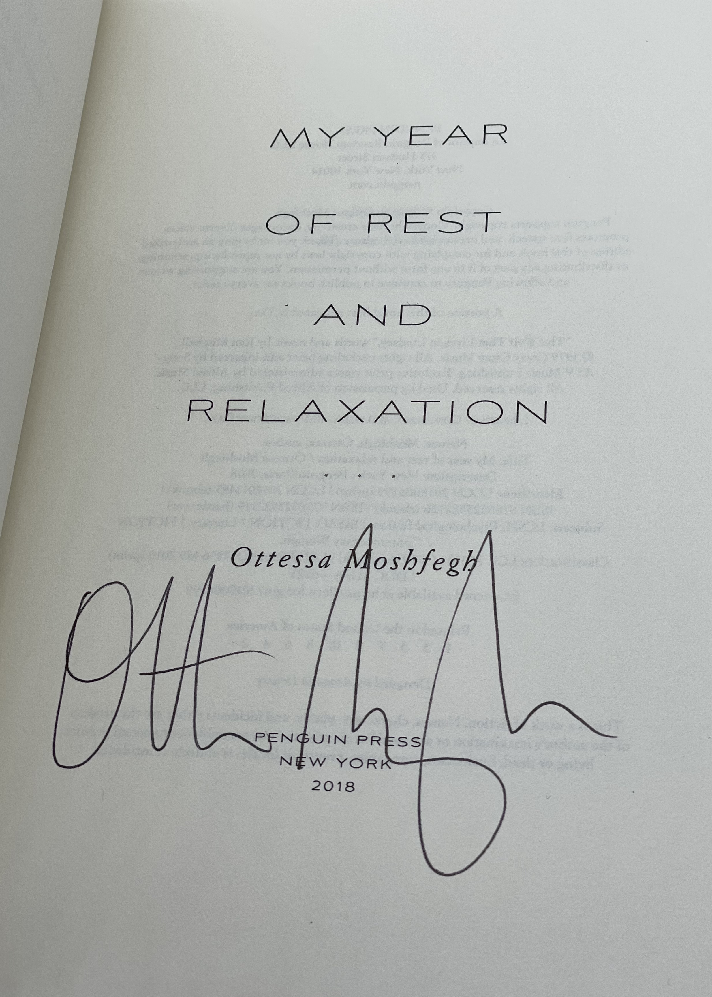 My Year of Rest and Relaxation (Hardcover)