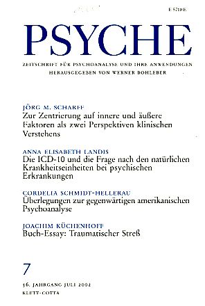 Psyche 56. Jahrgang 2002, Heft 7.