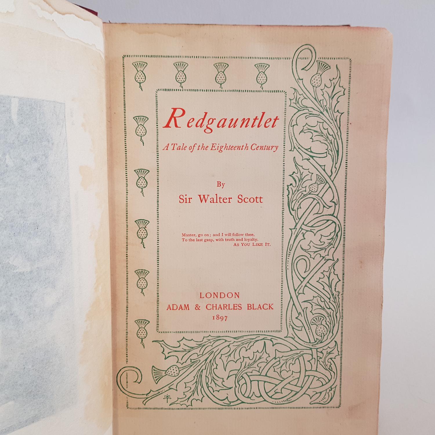 Redgauntlet by Sir Walter Scott: Very Good Hardcover (1897) 1st Edition ...