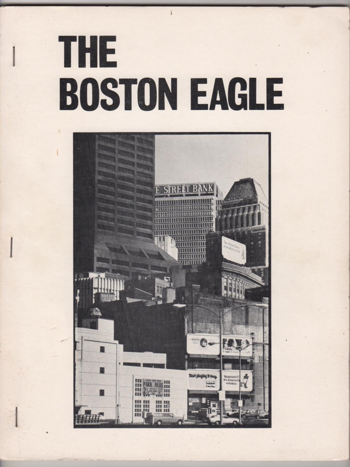 The Boston Eagle : At Home (Issue 1, April 1973) Corbett, William, Lee Harwood, and Lewis Warsh (eds.), John Wieners, Judith Walker [Very Good] [Soft
