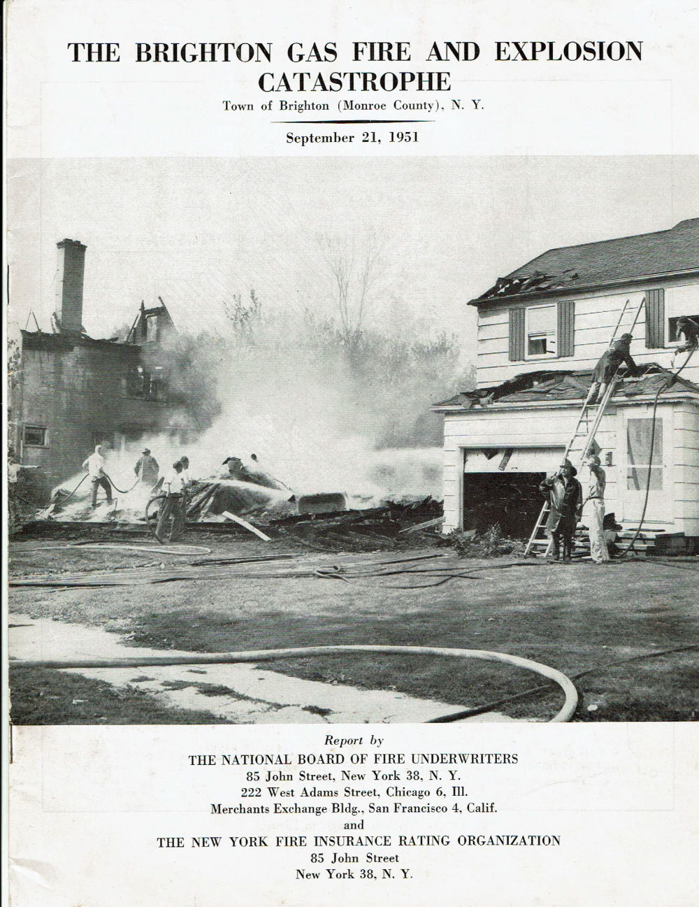 THE BRIGHTON GAS FIRE AND EXPLOSION CATASTROPHE. Town of Brighton