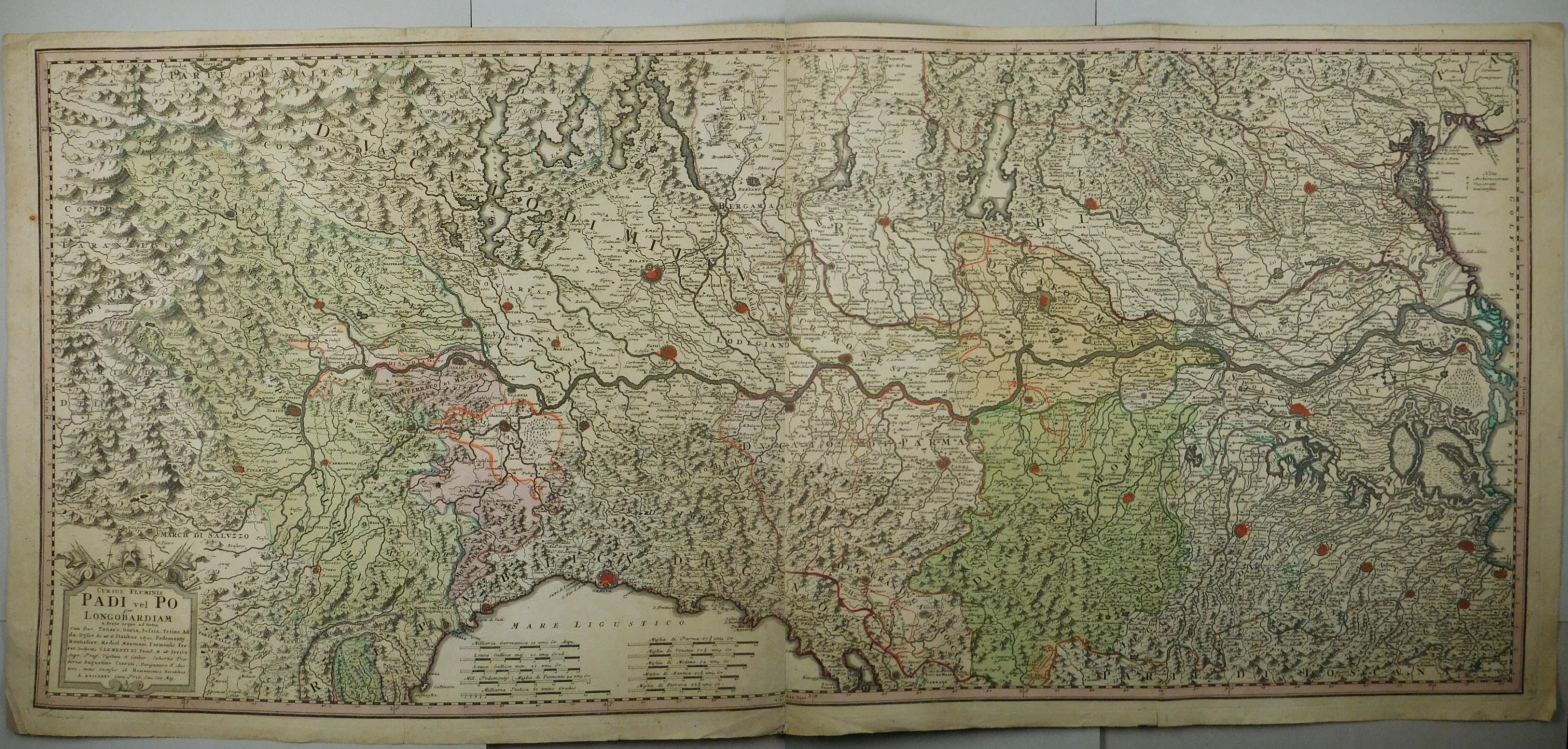 Norditalien - Turin, Mailand, Venedig: Cursus Fluminis Padi vel Po per Longobardiam a fonte usque ad Ostia. Cerruti, Augusto: [ ]