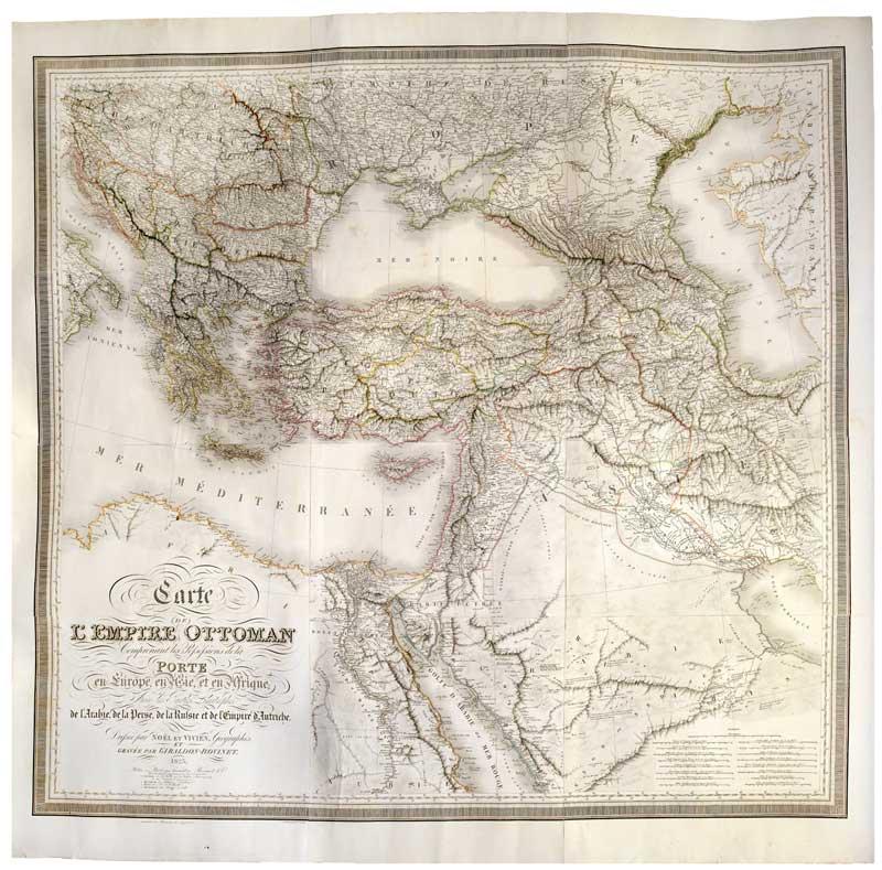 Carte de l'Empire Ottoman Comprenant les Possessions de la Porte en Europe, en Asie, et en Afrique; Avec les Parties Limitrophes de l'Arabie, de la P