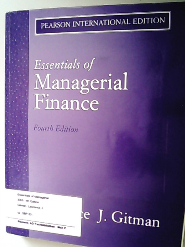 Essentials of Managerial Finance - J. Gitman, Lawrence,