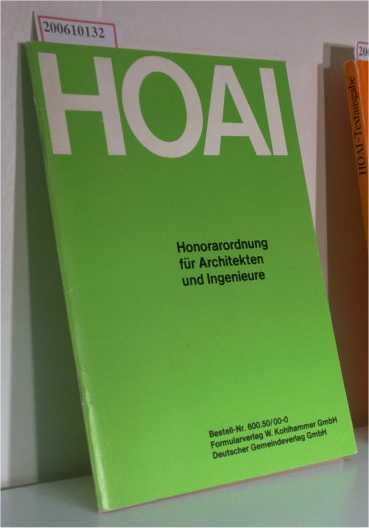 HOAI Honorarordnung für Architekten und Ingenieure