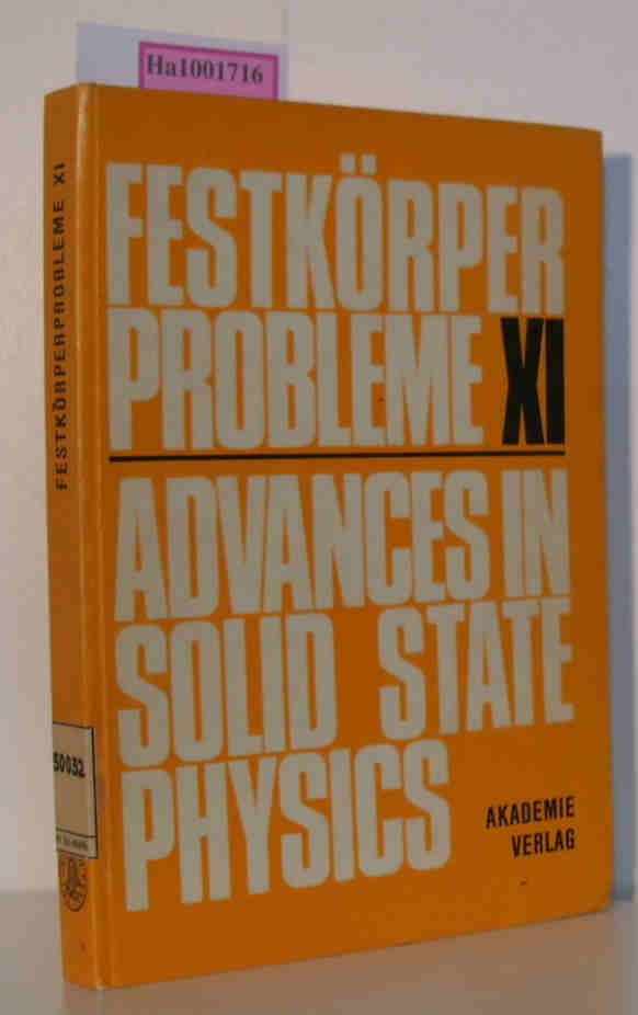 Festkörper-Probleme XI / Advances in Solid State Physics - Madelung, O. (Hg.)