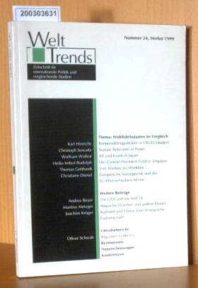 Welttrends Nummer 24 - Herbst 1999 - Zeitschrift für internationale Politik und vergleichende Studien - Autoren Kollektiv