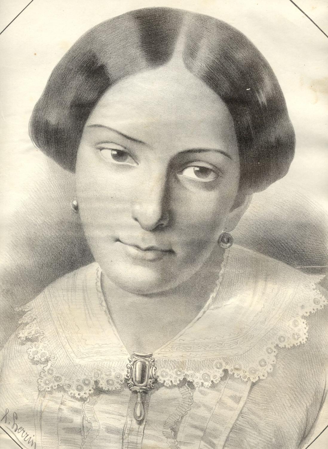 Incisione raffigurante S.M. la Regina Maria Adelaide di Savoia (1822 ...