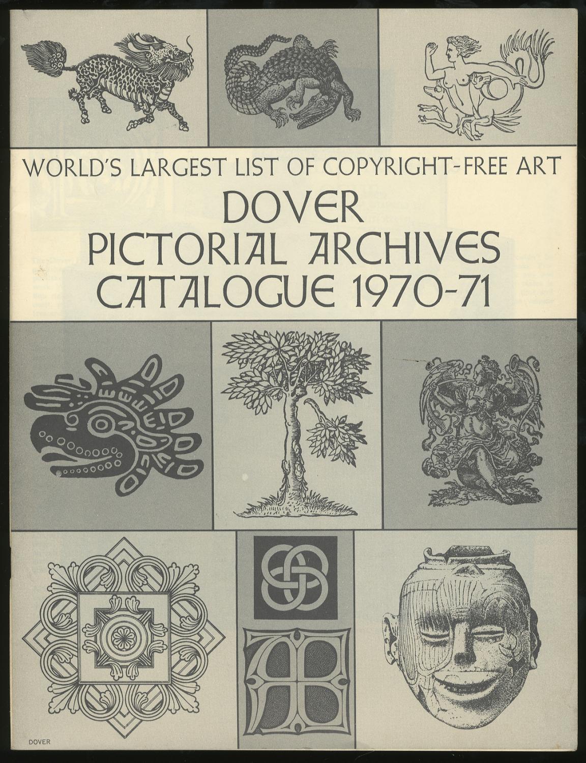 Dover Pictorial Archives Catalogue 1970-71: Near Fine Softcover (1970