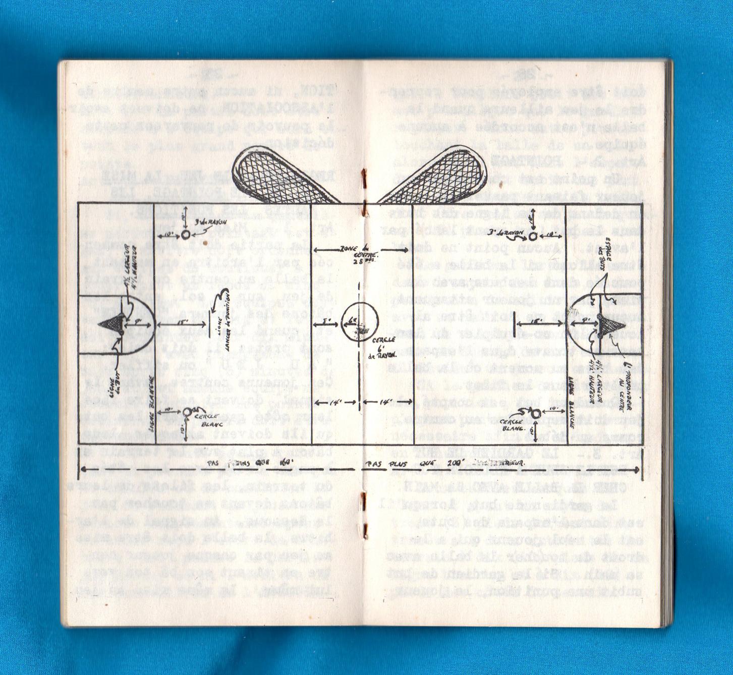 Reglement du Jeu de Lacrosse (Rules of the Game of Lacrosse) [1947] by