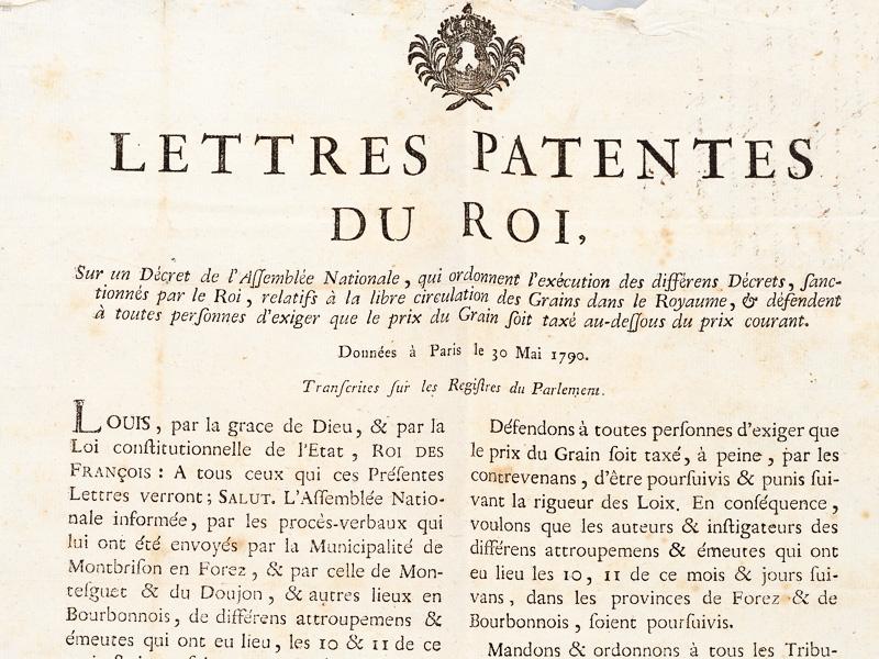 80 83 lettres patentes du roi attribuant à 1970