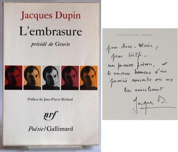 L Embrasure Precede De Gravir Et Suivi De La Ligne De Rupture Et De L Onglee Preface De Jean Pierre Richard By Dupin Jacques Patrik Andersson Antikvariat