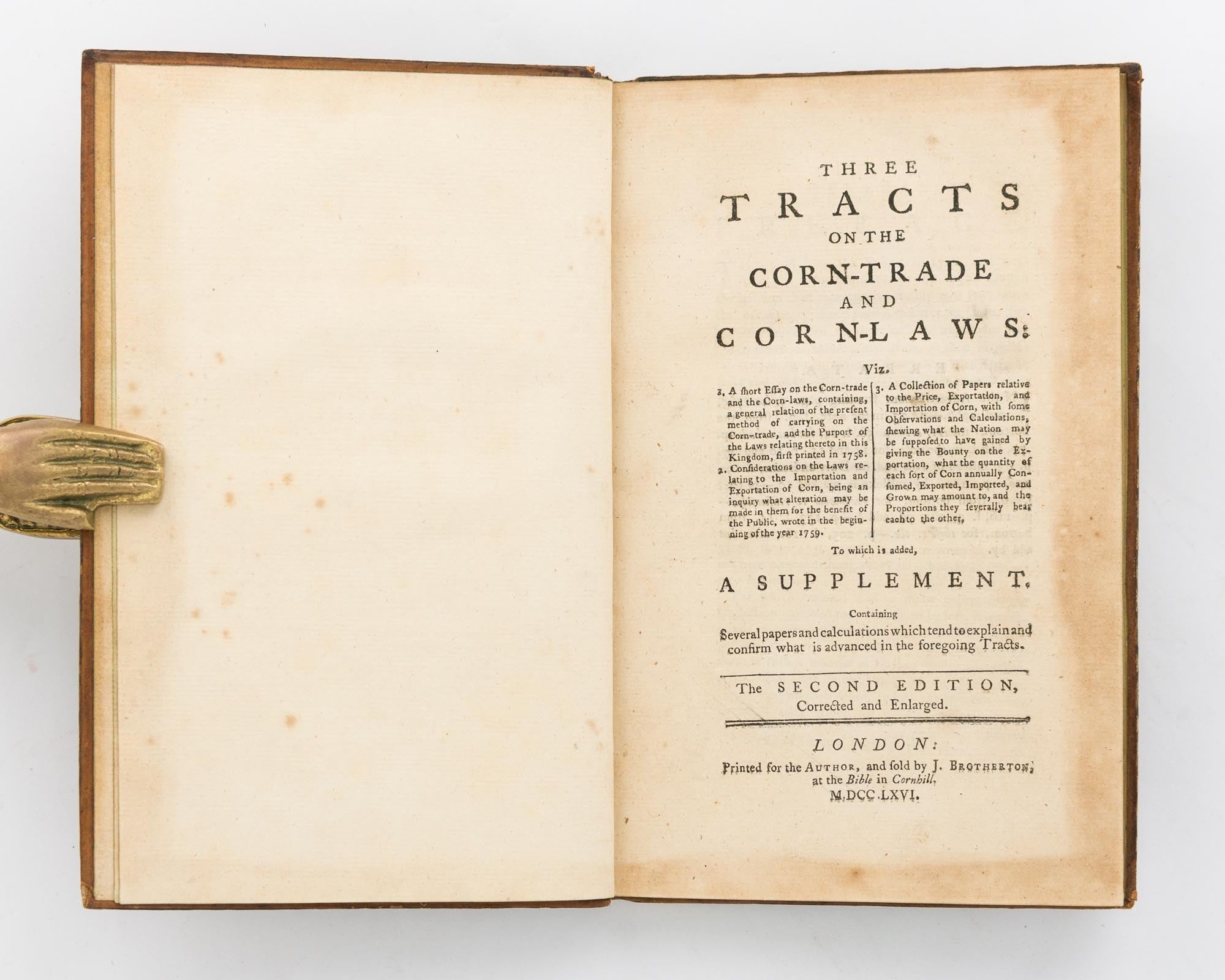 Three Tracts on the CornTrade and CornLaws . 1. A Short Essay on the