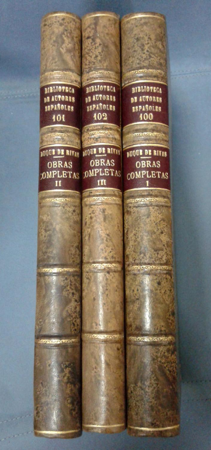 OBRAS COMPLETAS. 3 vols. (completo) by Duque de Rivas: buen Estado ...