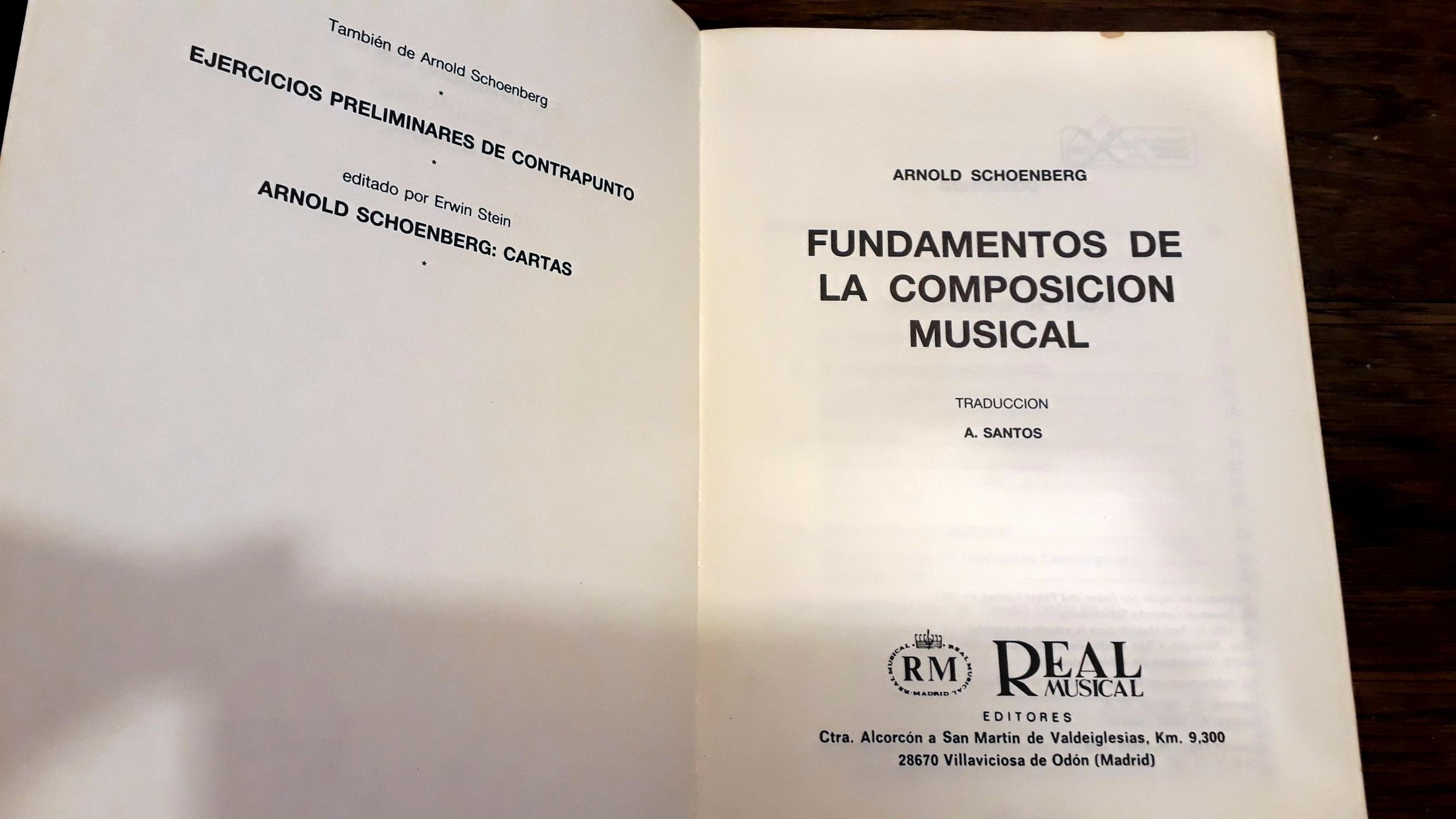 Fundamentos De La Composicion Musical By Arnold Schoenberg 1874 1951