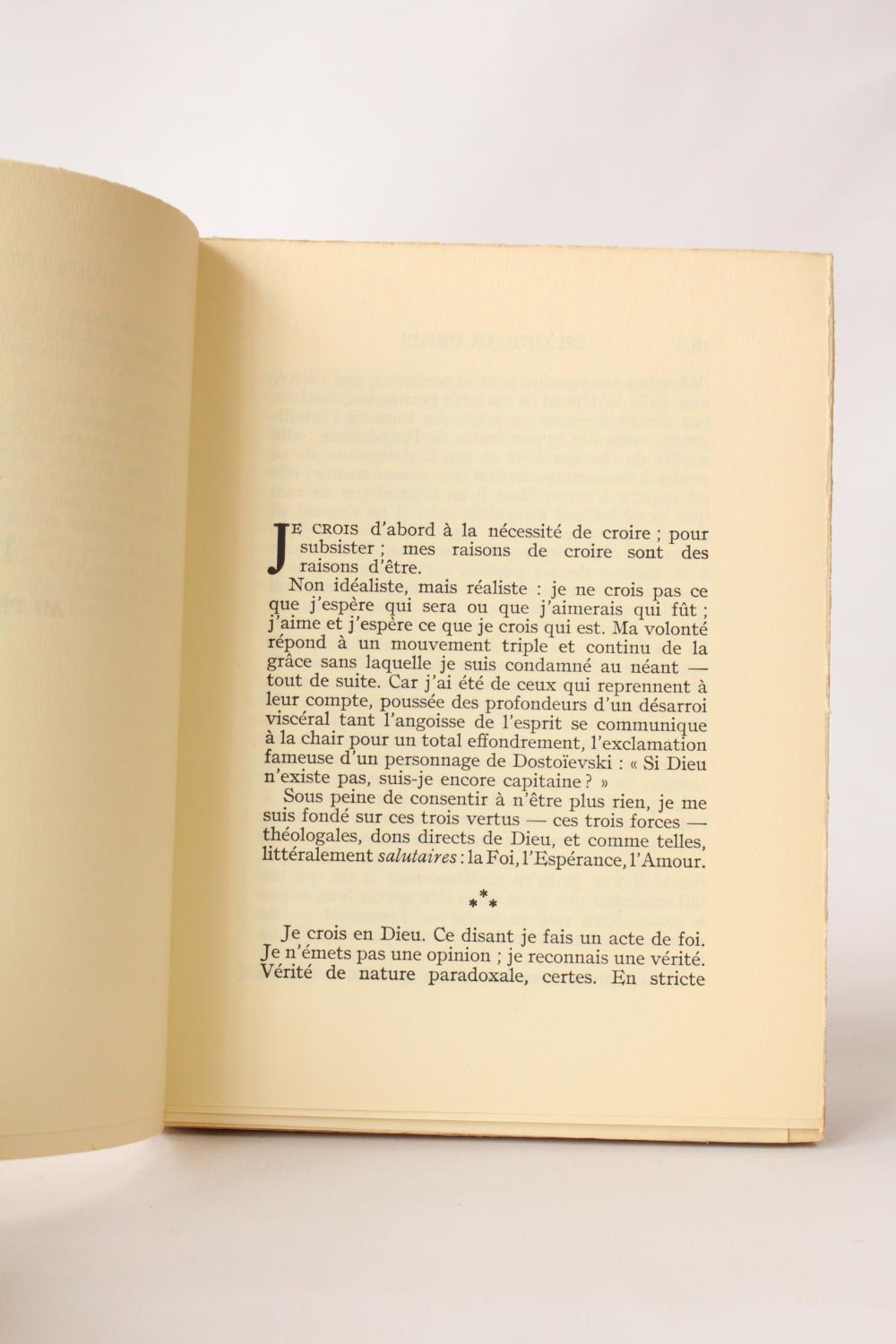 Ce que je crois by ESTANG Luc: couverture souple (1956) | Librairie Le ...