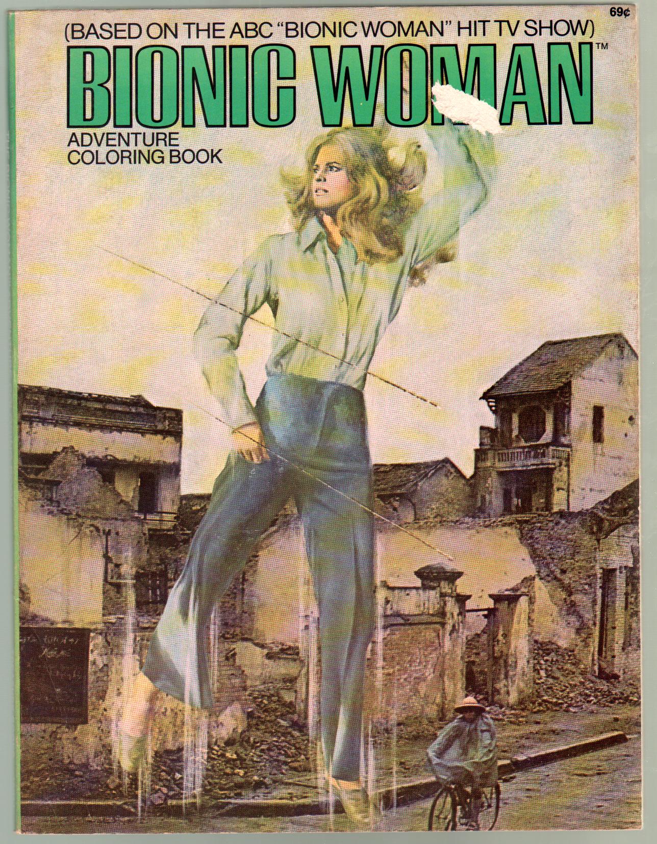 Bionic Woman Adventure Coloring Book #15011 1976-Lindsay Wagner-TV