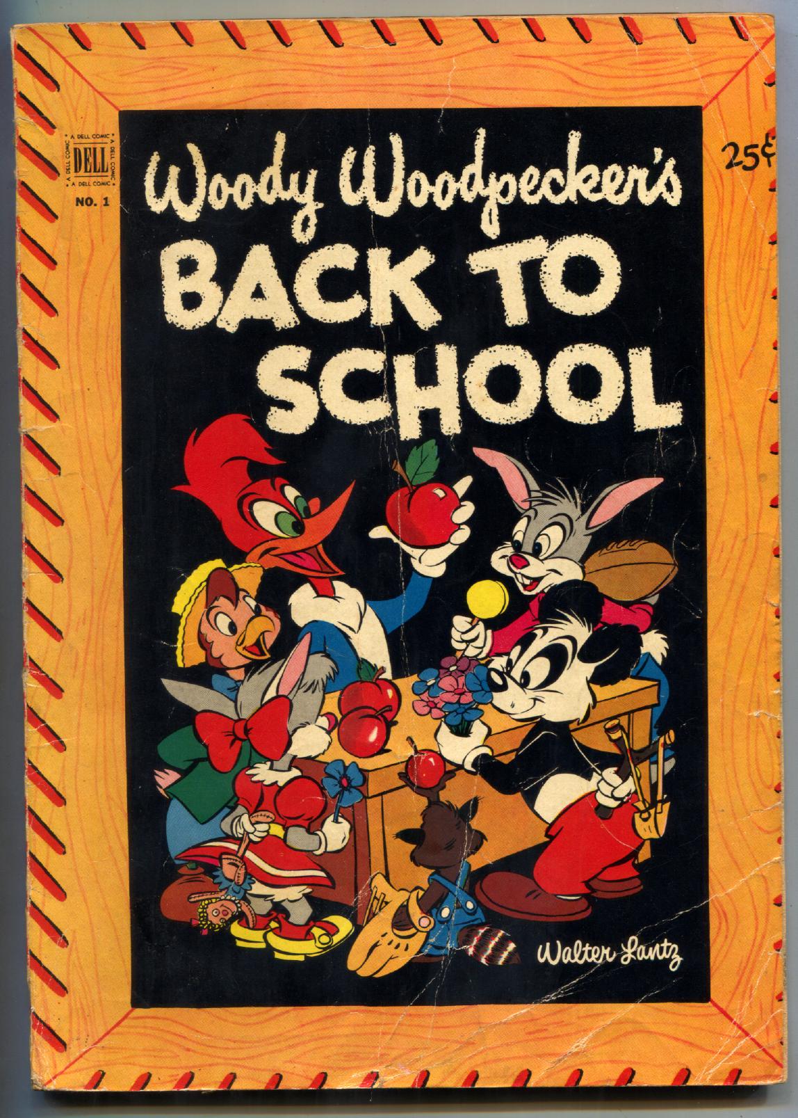Woody Woodpecker's Back to School #1 1952- Dell Giant VG-: (1952) Comic |  DTA Collectibles