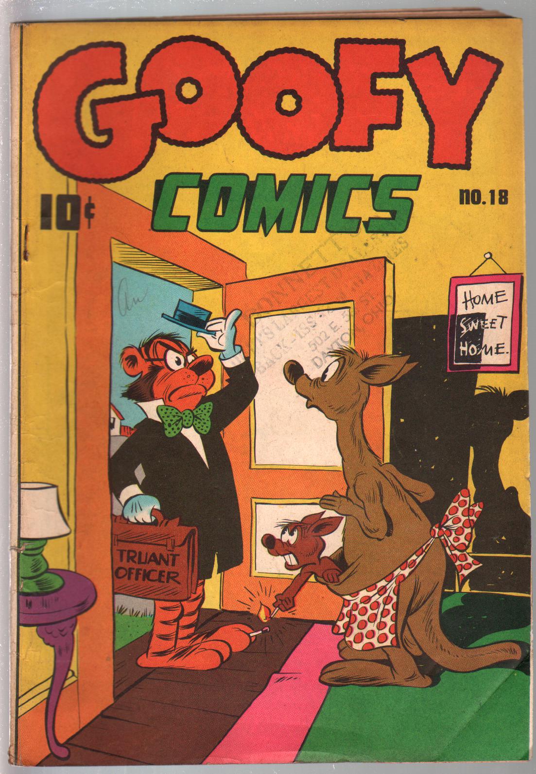 Goofy #18 1947-Nedor-crazy funny animals-violent stories-prank cover-VG+:  (1947) Comic | DTA Collectibles