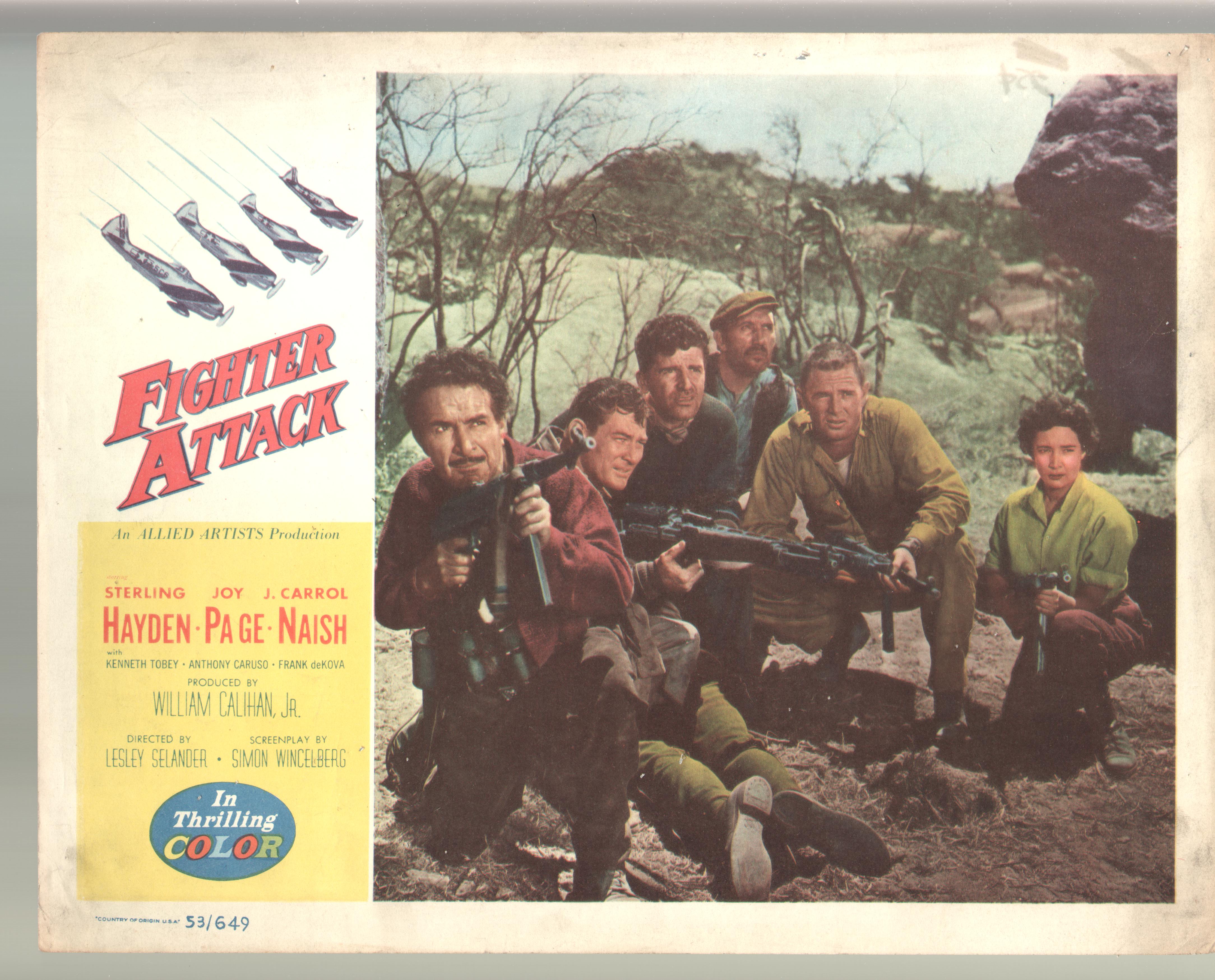 Fighter Attack-Sterling Hayden-J. Carrol Naish-Joy Page-Color-Lobby ...
