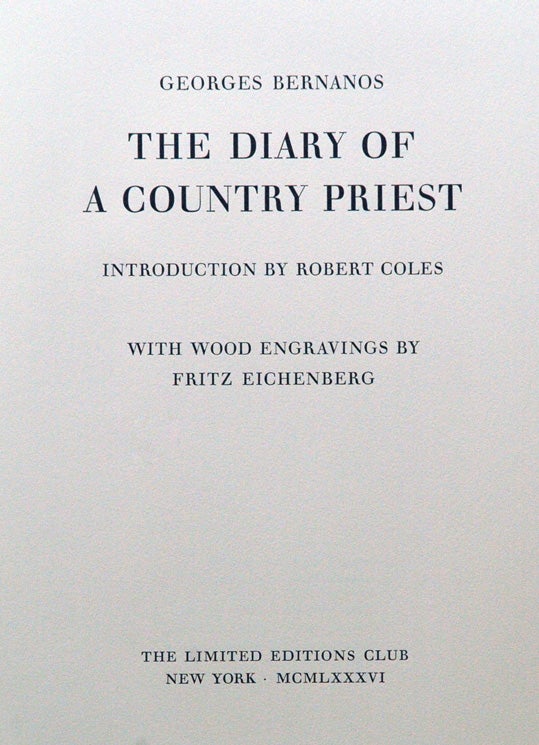 the diary of a country priest book the diary of a country priest book