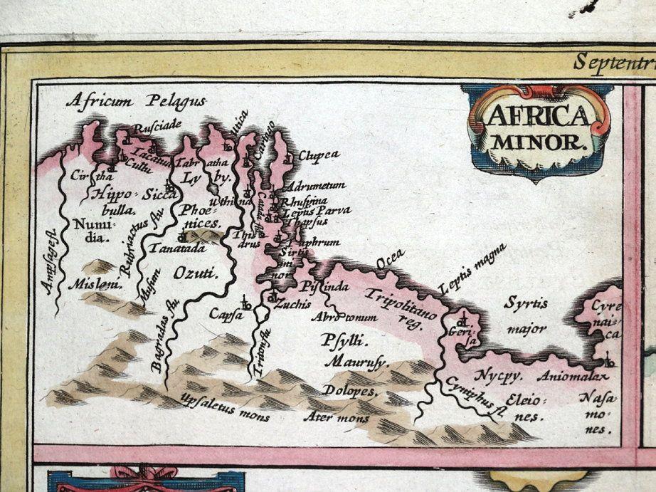 by Abraham Ortelius A1 Misura 78 x 57 cm Africa Riproduzione Mappa Antica di Barbaria Marocco, Tunisia, Libia, Algeria, Mauritania & Sahara 