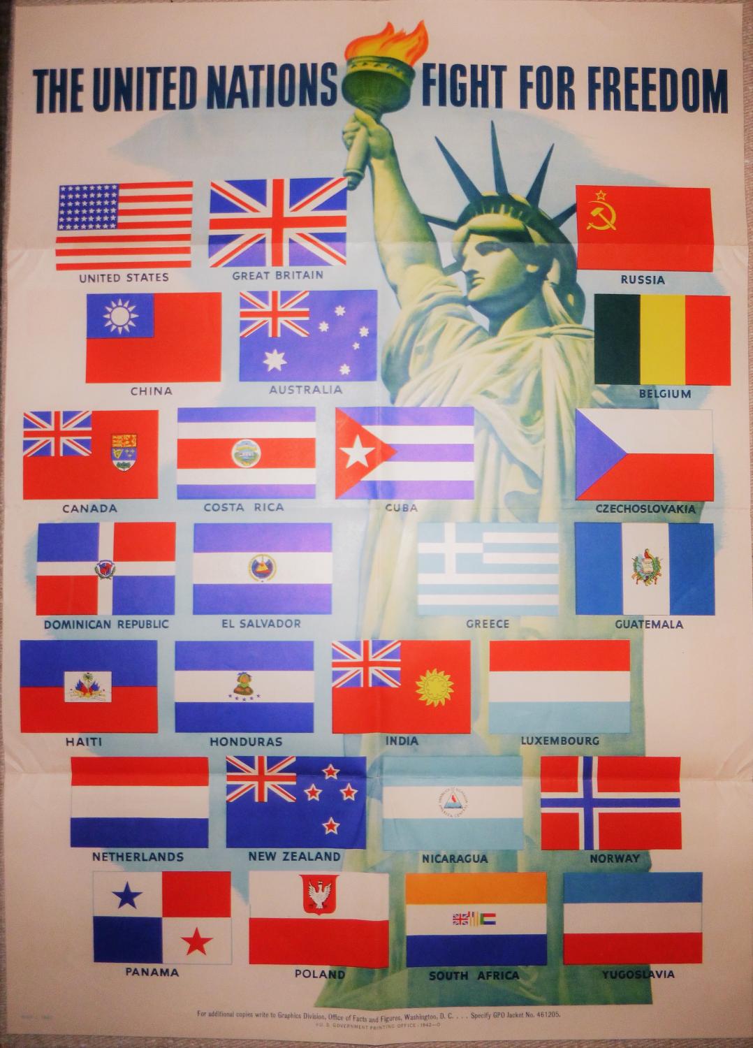 The United Nations Fight For Freedom: (1942) Art / Print / Poster ...