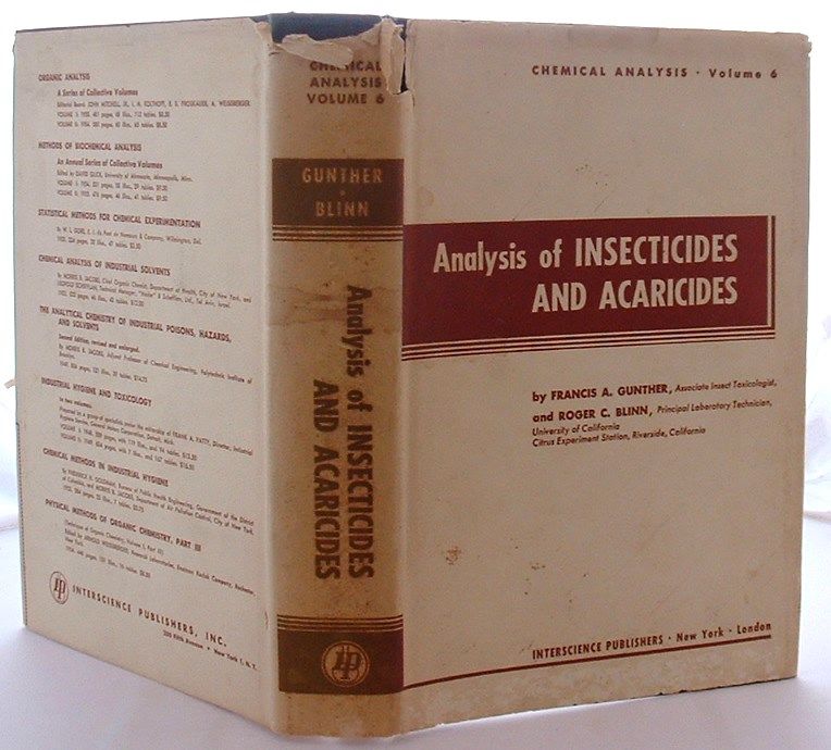 Analysis of Insecticides and Acaricides, a Treatise on Sampling, Isolation, and Determination Including Residue Methods (Chemical Analysis, Volume VI